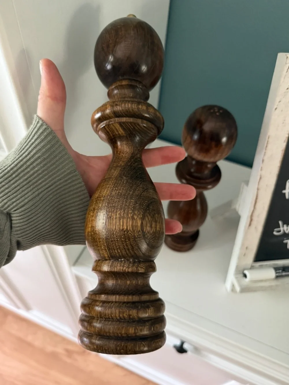 Vintage Mid-Century Catalina Wooden Salt Shaker & Pepper Mill Set 11